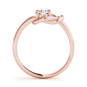 14K Rose Gold 1CT Diamond Love Knot Ring