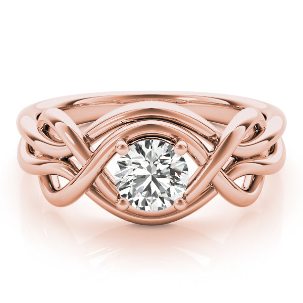 14K Rose Gold Round Diamond Fashion Ring