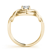 14K Yellow Gold Diamond Love Knot Fashion Ring