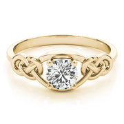 14K Yellow Gold Round Diamond Fashion Ring