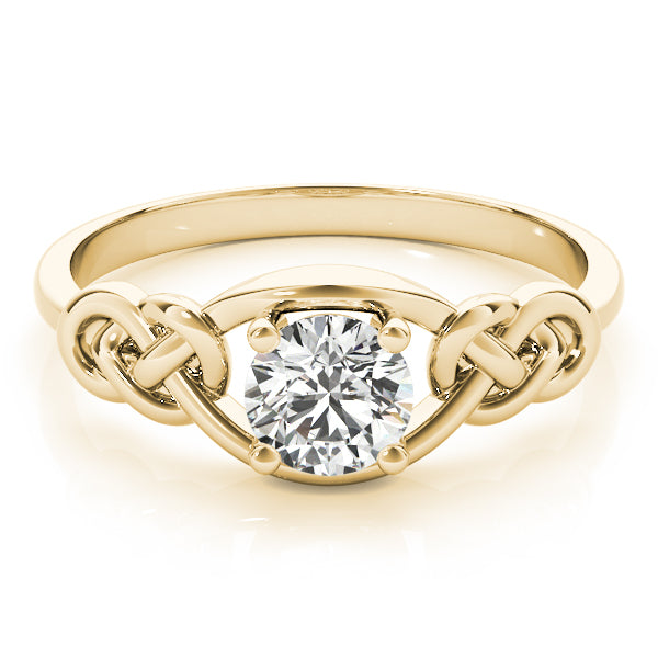 14K Yellow Gold Round Diamond Fashion Ring