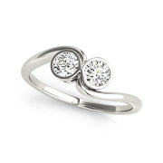 1 Carat Round Diamond Two-Stone Ring