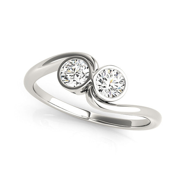 1 Carat Round Diamond Two-Stone Ring