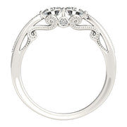 Round Diamond Two-Stone Fashion Ring