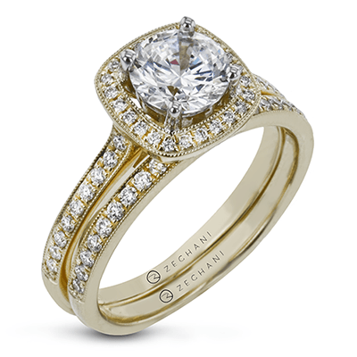 Wedding Set in 14k Gold with Diamonds