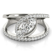 Multi-Diamond Fashion Ring in Premium Metal