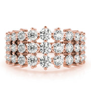 Rose Gold Multi-Diamond Fashion Statement Ring
