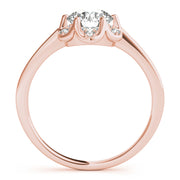 14K Rose Gold 1 CT Diamond Halo Engagement Ring