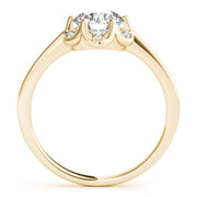 18K Yellow Gold 1 CT Diamond Halo Engagement Ring