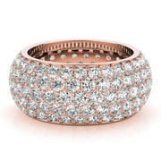 14K Rose Gold Pave Diamond Wedding Ring