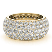 14K Yellow Gold Pave Diamond Wedding Ring