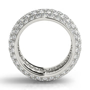14K Gold Round Diamond Pave Wedding Ring