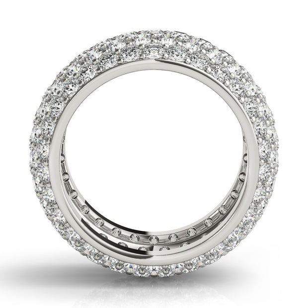 14K Gold Round Diamond Pave Wedding Ring