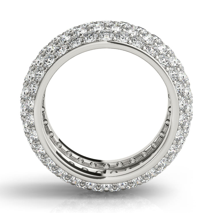 14K Gold Round Diamond Pave Wedding Ring