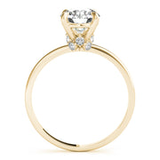18K Yellow Gold 1 CT Diamond Halo Engagement Ring