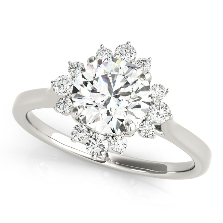 Diamond Round Halo Engagement Ring
