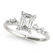 Emerald Diamond Engagement Ring