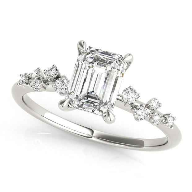 Emerald Diamond Engagement Ring