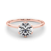 18K Rose Gold 1ct Diamond Engagement Solitaire Ring