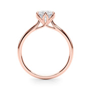 18K Rose Gold 1ct Diamond Engagement Solitaire Ring