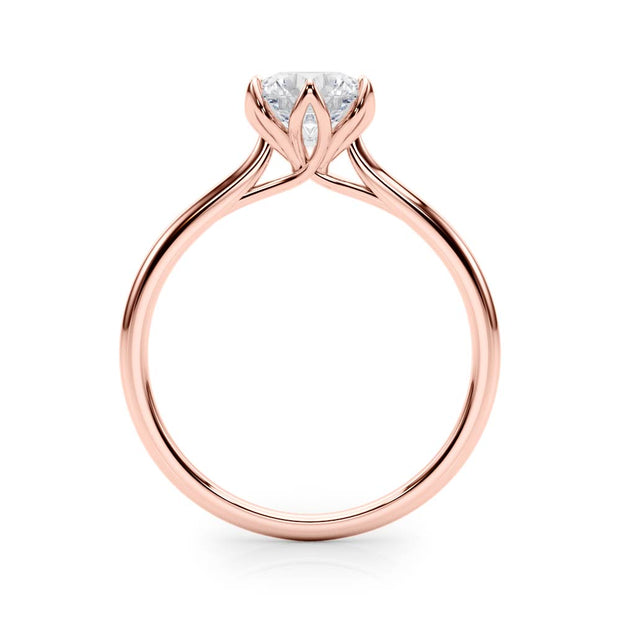 18K Rose Gold 1ct Diamond Engagement Solitaire Ring