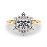 18K Yellow Gold 1.5ctw Round Diamond Engagement Ring