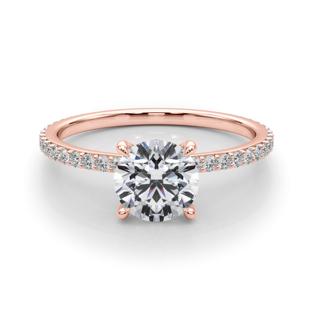 18K Rose Gold 1.33ctw Round Diamond Engagement Ring