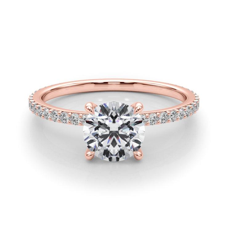 18K Rose Gold 1.33ctw Round Diamond Engagement Ring