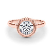 18K Rose Gold 1ct Diamond Engagement Solitaire Ring