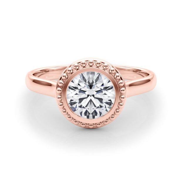 18K Rose Gold 1ct Diamond Engagement Solitaire Ring