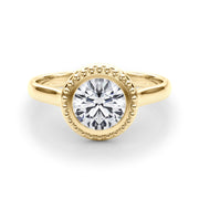 18K Yellow Gold 1 CT Diamond Engagement Ring