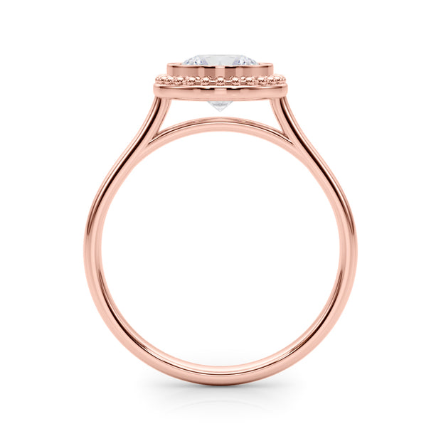18K Rose Gold 1ct Diamond Engagement Solitaire Ring