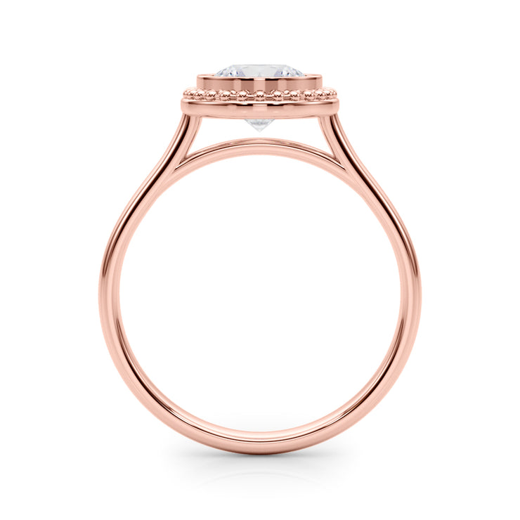 18K Rose Gold 1ct Diamond Engagement Solitaire Ring