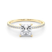 14K Yellow Gold 1 CT Diamond Halo Engagement Ring