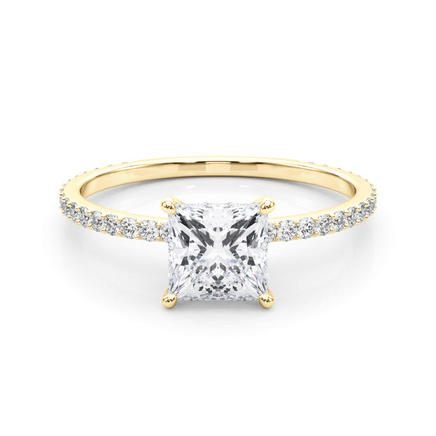 14K Yellow Gold 1 CT Diamond Halo Engagement Ring