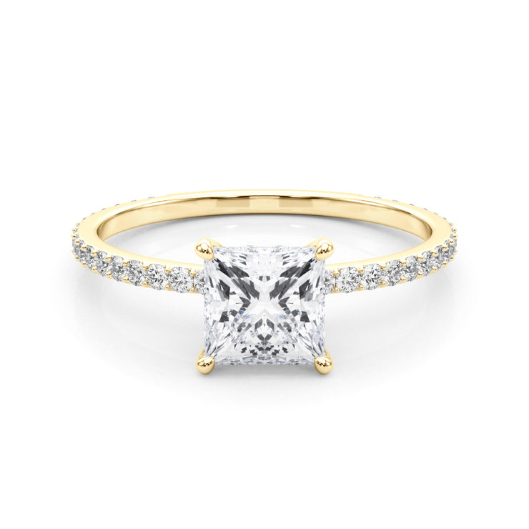 14K Yellow Gold 1 CT Diamond Halo Engagement Ring