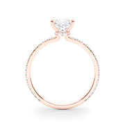 18K Rose Gold 1 CT Diamond Halo Engagement Ring