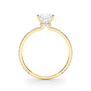 14K Yellow Gold 1 CT Diamond Halo Engagement Ring