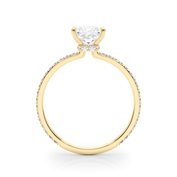 14K Yellow Gold 1 CT Diamond Halo Engagement Ring