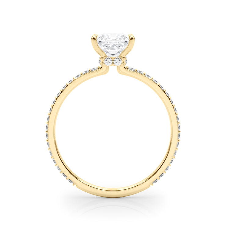14K Yellow Gold 1 CT Diamond Halo Engagement Ring