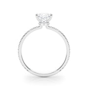 Diamond Halo Square Center Engagement Ring