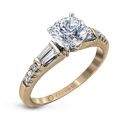 ZR1032 Engagement Ring in 14k Gold with Diamonds