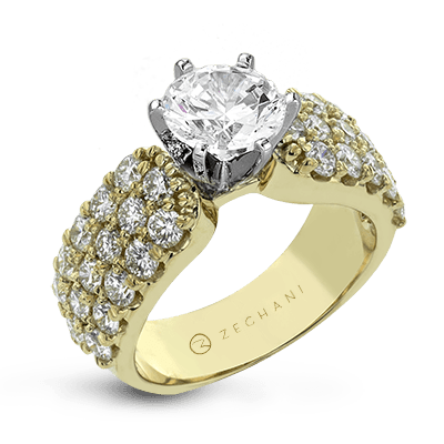 Engagement Ring in 14k Gold with Diamonds