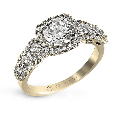 Engagement Ring in 14k Gold with Diamonds