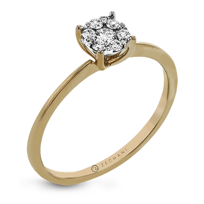 ZR1587 Engagement Ring in 14k Gold with Diamonds