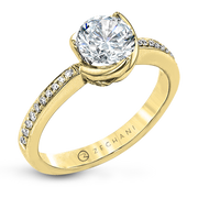 ZR1528 Engagement Ring in 14k Gold with Diamonds