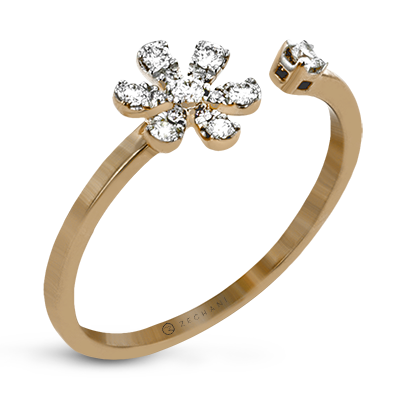 Right Hand Ring in 14k Gold with Diamonds