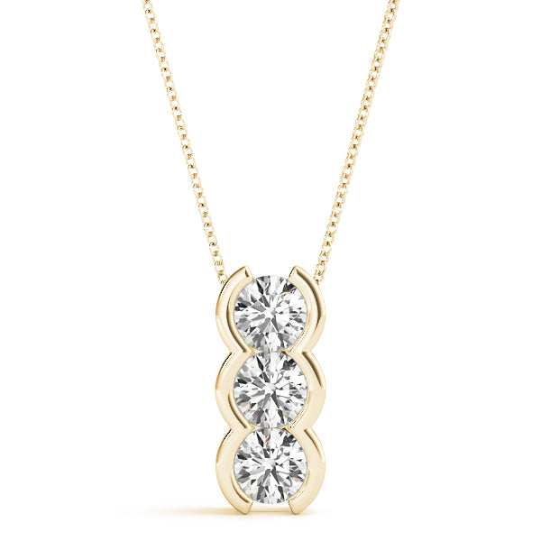 Three Stone Diamond Pendant