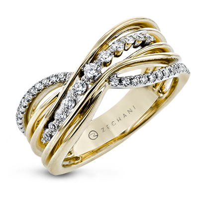 Right Hand Ring in 14k Gold with Diamonds