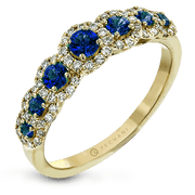 Color Ring in 14k Gold with Diamonds